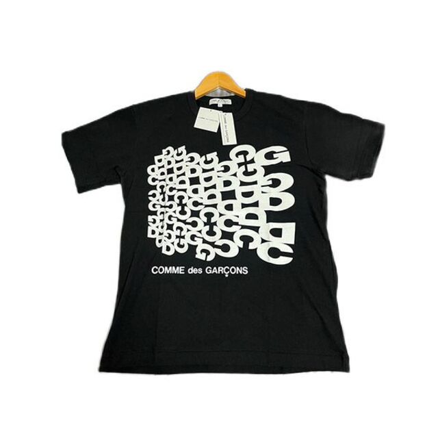 メンズCOMME des GARCONS　ロゴ　プリント　Tシャツ ブラック