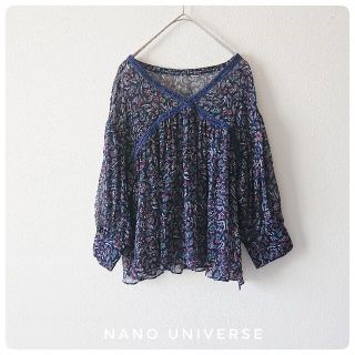 ナノユニバース(nano・universe)のnano universe ナノユニバース  花柄 レース シースルー ブラウス(シャツ/ブラウス(半袖/袖なし))