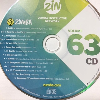 ズンバ(Zumba)のズンバ　ZIN63  CD.DVD(スポーツ/フィットネス)