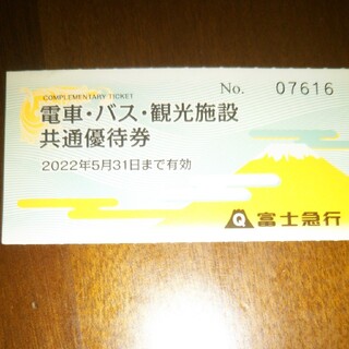 富士急行　共通優待券(鉄道乗車券)