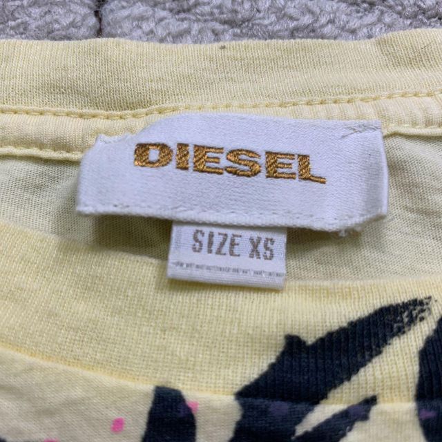 DIESEL(ディーゼル)の即発送　レディース　DIESEL 半袖プリントTシャツ イエロー　コットン レディースのトップス(Tシャツ(半袖/袖なし))の商品写真