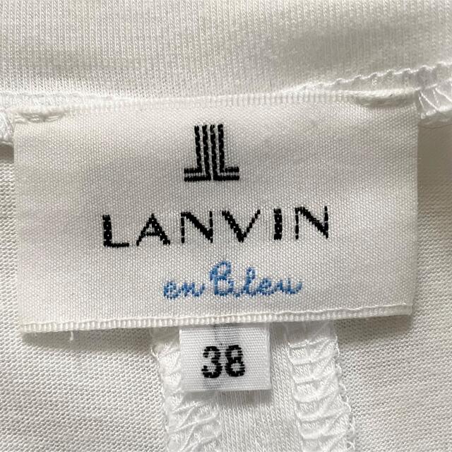 LANVIN en Bleu(ランバンオンブルー)のLANVIN en Bleu ランバンオンブルー バックウエストリボンTシャツ レディースのトップス(Tシャツ(半袖/袖なし))の商品写真