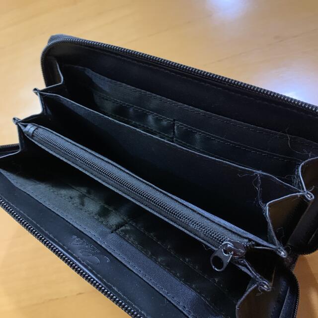 ダークグレー 型押し ラメ生地 長財布 レディースのファッション小物(財布)の商品写真