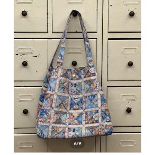 フランシュリッペ(franche lippee)の【新品】 yukiemon ユキエモン テキスタイルBAG ねこあつめサックス(トートバッグ)