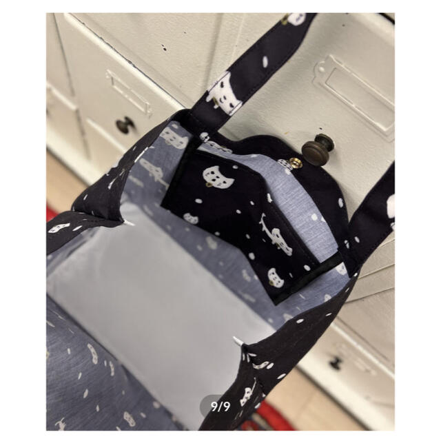 franche lippee(フランシュリッペ)の【新品】 yukiemon ユキエモン テキスタイルBAG コーラスねこブラック レディースのバッグ(トートバッグ)の商品写真