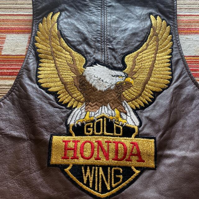 美品 Honda ホンダ ゴールドウイング USA製 本革 刺繍 ハーレー 自動車/バイクのバイク(装備/装具)の商品写真