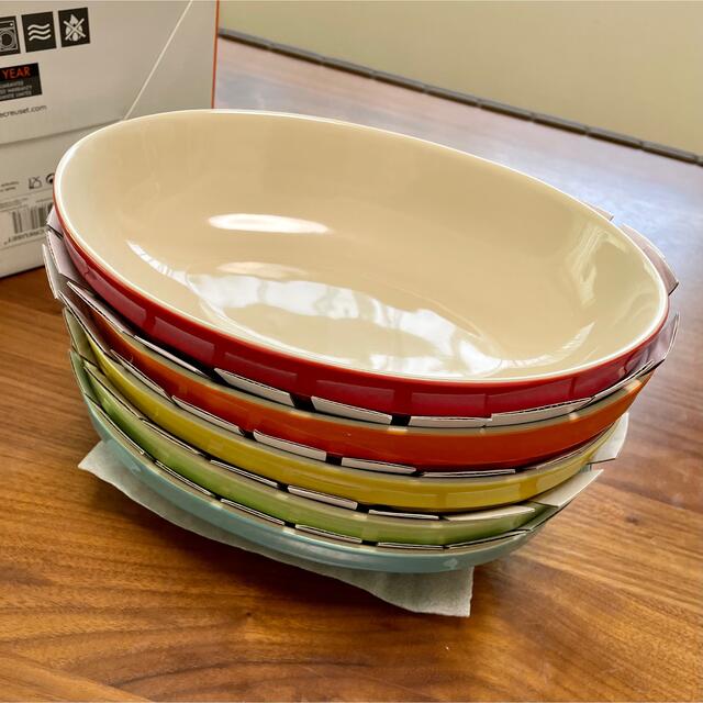 LE CREUSET(ルクルーゼ)の23cmオーバルボール　5個セット　ルクルーゼ　カレー皿 インテリア/住まい/日用品のキッチン/食器(食器)の商品写真