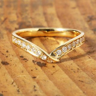 【値引♡】Avaron ♡ ナチュラルリボン  リング 6.5号 18K