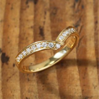 【値引♡】Avaron ♡ ナチュラルリボン  リング 6.5号 18K