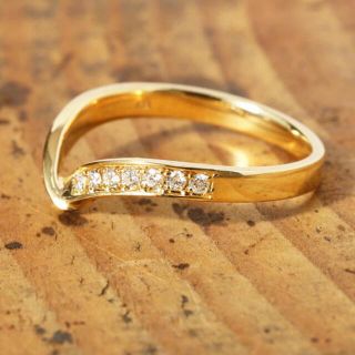 【値引♡】Avaron ♡ ナチュラルリボン  リング 6.5号 18K