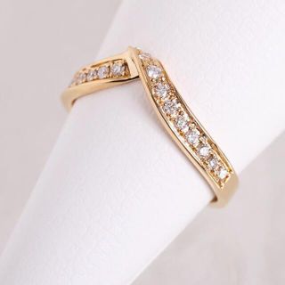 【値引♡】Avaron ♡ ナチュラルリボン  リング 6.5号 18K