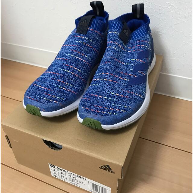 adidas(アディダス)のadidas RapidaRun LL KNIT C 青 21.5cm キッズ/ベビー/マタニティのキッズ靴/シューズ(15cm~)(スニーカー)の商品写真