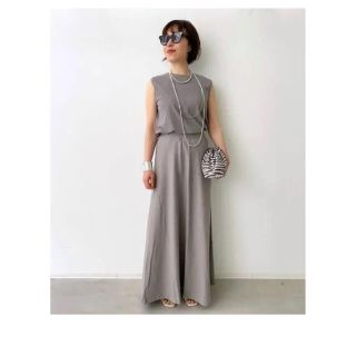 アパルトモンドゥーズィエムクラス(L'Appartement DEUXIEME CLASSE)のアパルドモン　Grey Chord Maxi Skirt カーキ34(ロングスカート)