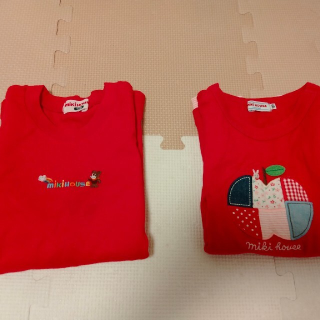 mikihouse(ミキハウス)のミキハウス長袖Tシャツ2枚　120 キッズ/ベビー/マタニティのキッズ服女の子用(90cm~)(Tシャツ/カットソー)の商品写真