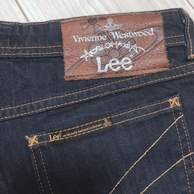 Vivienne Westwood(ヴィヴィアンウエストウッド)の美品 スクイグル柄ショートパンツ デニム LEE コラボ レディースのパンツ(ショートパンツ)の商品写真