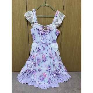 アンジェリックプリティー(Angelic Pretty)のエターナルローズブーケJSK カチューシャ、靴下set(ひざ丈ワンピース)