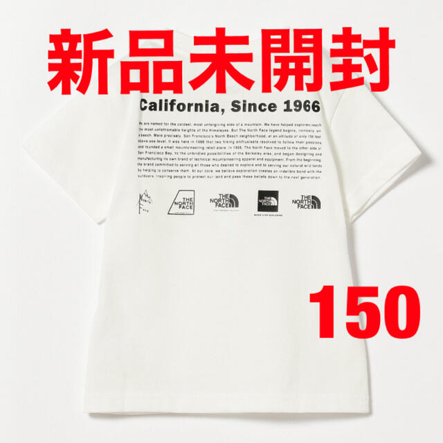 THE NORTH FACE(ザノースフェイス)の【150】ホワイト★ ノースフェイス★ キッズ Tシャツ キッズ/ベビー/マタニティのキッズ服男の子用(90cm~)(Tシャツ/カットソー)の商品写真