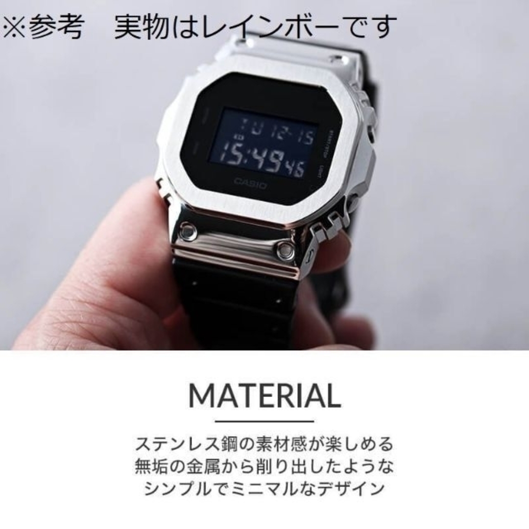 G-SHOCK DW-5600　カスタムベゼル　メタルレインボー メンズの時計(腕時計(デジタル))の商品写真