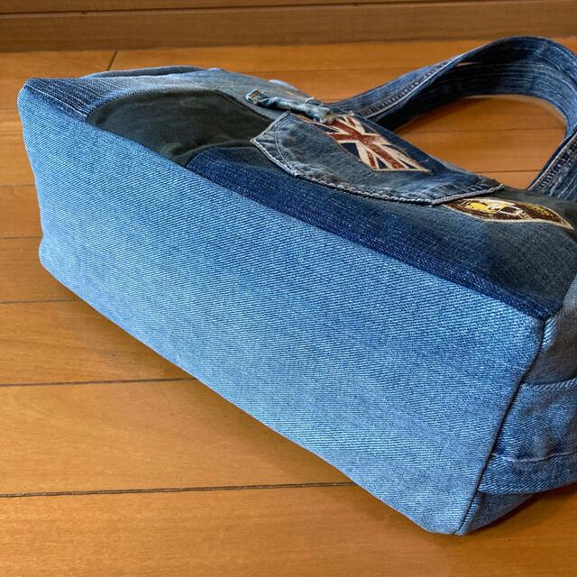 デニムリメイクバッグ　ハンドメイドバッグ ハンドメイドのファッション小物(バッグ)の商品写真