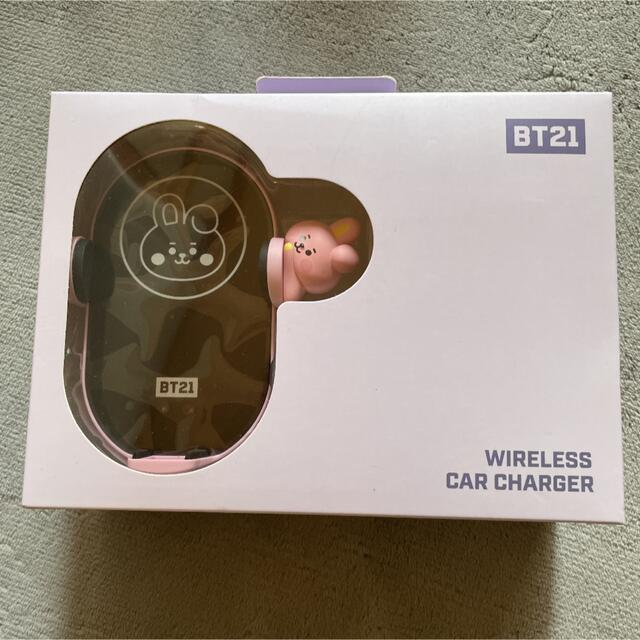 BT21 ワイヤレス 車載充電器 クッキー 新品 - バッテリー/充電器