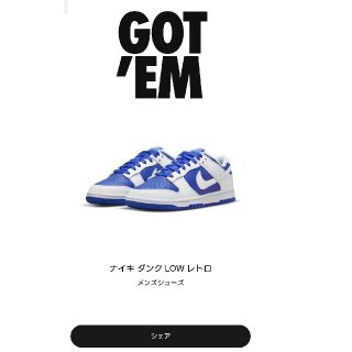 Nike Dunk Low Racer Blue and White(スニーカー)