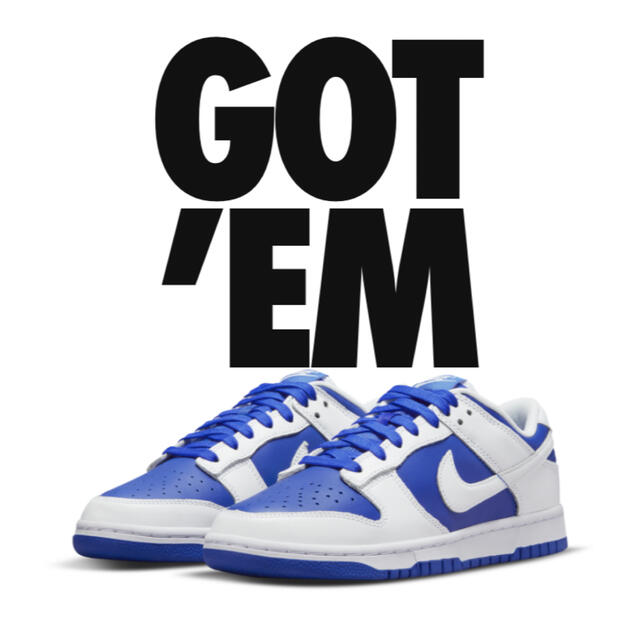 NIKE Dunk LOW Racer Blue White