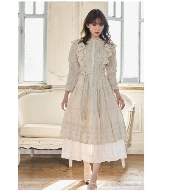 herlipto 新色Two-Tone Ruffled Lace Dress