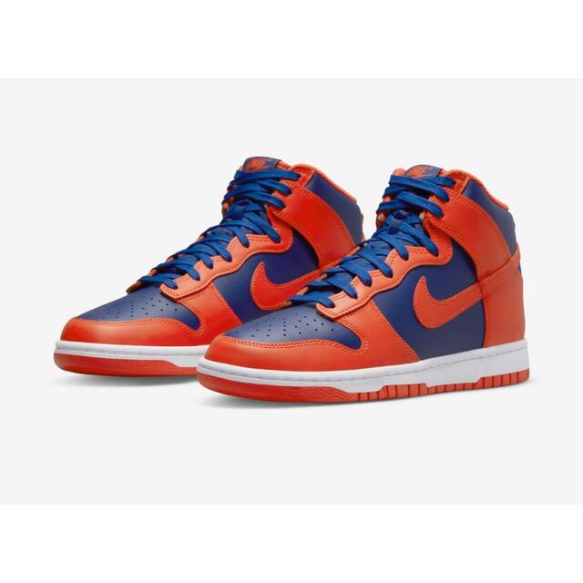 Nike Dunk High Orange and Deep Royal27.5