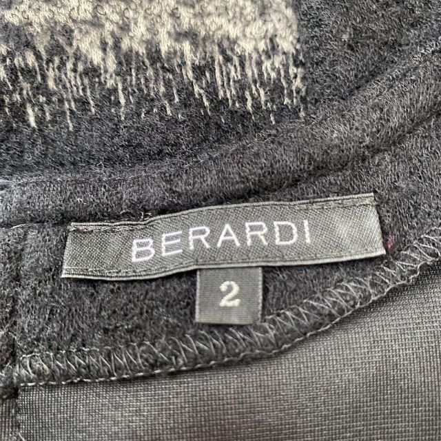 ANTONIO BERARDI(アントニオベラルディ)のBERARDI ベラルディ 本革パイピングワンピース 1814 レディースのワンピース(ひざ丈ワンピース)の商品写真