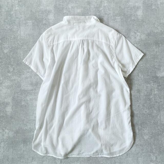niko and...(ニコアンド)の211901 白　襟付き　半袖　コットンシャツ　ブラウス レディースのトップス(シャツ/ブラウス(半袖/袖なし))の商品写真