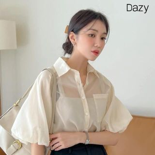 ディーホリック(dholic)のSHEIN DAZY シアーブラウス　トップス　シャツ(シャツ/ブラウス(半袖/袖なし))