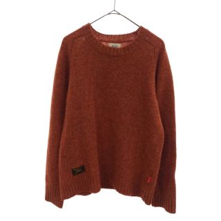 ダブルタップス(W)taps)のWTAPS ダブルタップス 13AW DECKCREW-C WOOL SWEATER デッキクルーウールセーター ブラウン 132MADT-KNM01(ニット/セーター)