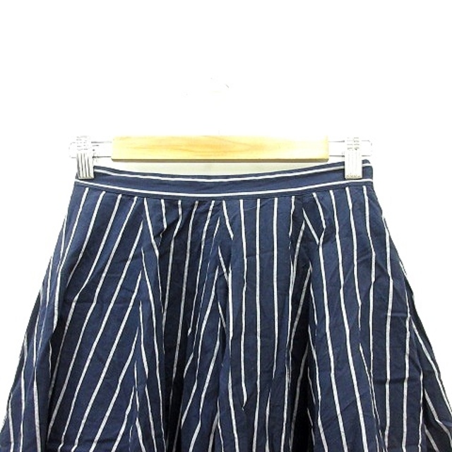 BUONA GIORNATA(ボナジョルナータ)のボナジョルナータ フレアスカート ミモレ ロング ストライプ S 紺 ネイビー レディースのスカート(ロングスカート)の商品写真