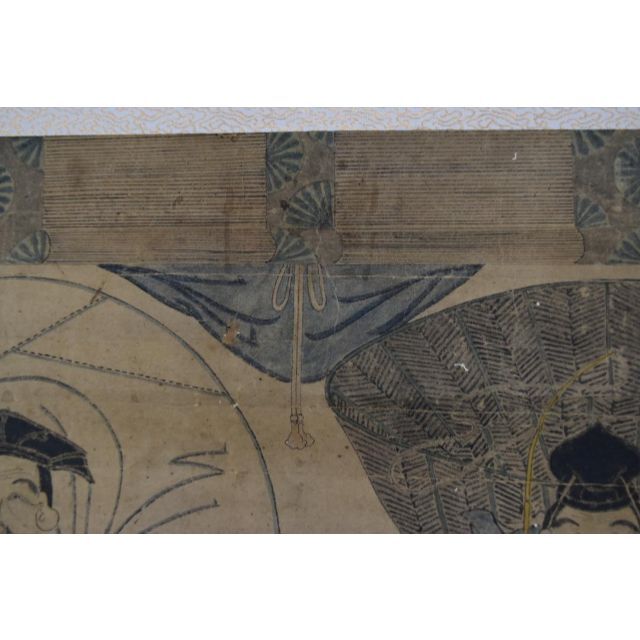 真作】観昌軒宗鳳茂好/恵比須大黒図/版画/古画人物図/掛軸☆宝船 真作】観昌軒宗鳳茂好/恵比須大黒図/版画/古画人物図/掛軸☆宝船