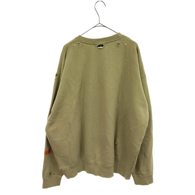 Jieda(ジエダ)のJieda ジエダ SUPPER DAMAGE SWEAT ヴィンテージ加工 CT07 カーキ メンズのトップス(スウェット)の商品写真