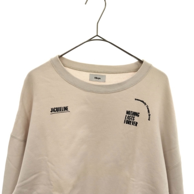 ALLEGE(アレッジ)のALLEGE アレッジ Crewneck Sweat AL20S-CT04 ホワイト メンズのトップス(スウェット)の商品写真