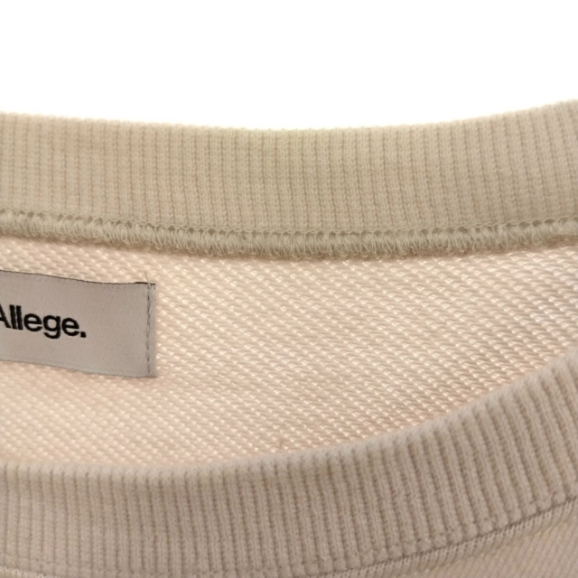 ALLEGE(アレッジ)のALLEGE アレッジ Crewneck Sweat AL20S-CT04 ホワイト メンズのトップス(スウェット)の商品写真