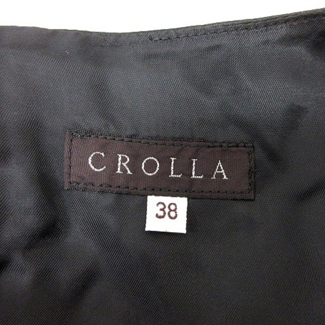 CROLLA(クローラ)のクローラ crolla ワンピース ミニ ノースリーブ フリル 38 黒 レディースのワンピース(ミニワンピース)の商品写真