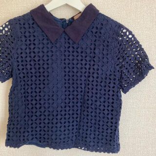 ダズリン(dazzlin)のダズリン レース 花柄 ショート丈 トップス(カットソー(半袖/袖なし))