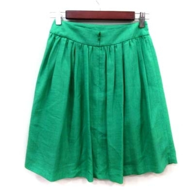 SHIPS(シップス)のシップス フレアスカート ひざ丈 ギャザー S 緑 グリーン /YI レディースのスカート(ひざ丈スカート)の商品写真