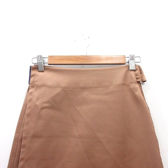 STRAWBERRY-FIELDS(ストロベリーフィールズ)のストロベリーフィールズ ラップスカート フレア ひざ丈 リバーシブル ベージュ レディースのスカート(ひざ丈スカート)の商品写真