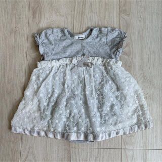 ベベ(BeBe)の【美品】ebaby イーベビー ロンパース ワンピース ベビー 60cm(ロンパース)