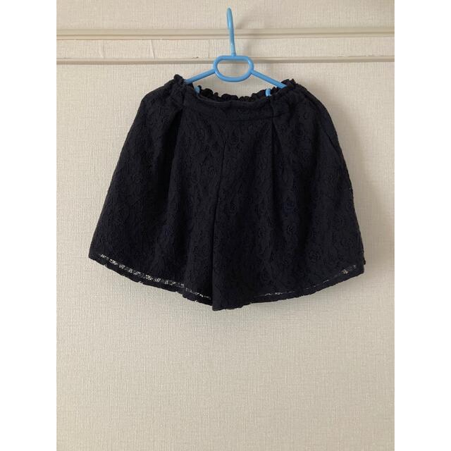 GU(ジーユー)のショートパンツ キュロット 紺色 150 キッズ/ベビー/マタニティのキッズ服女の子用(90cm~)(パンツ/スパッツ)の商品写真