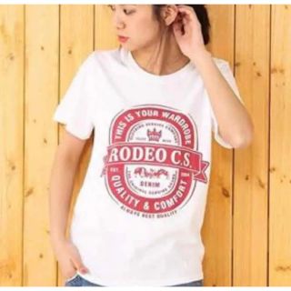 ロデオクラウンズワイドボウル(RODEO CROWNS WIDE BOWL)のRODEO♡新品未使用タグ付きTシャツ ブラック(Tシャツ(半袖/袖なし))