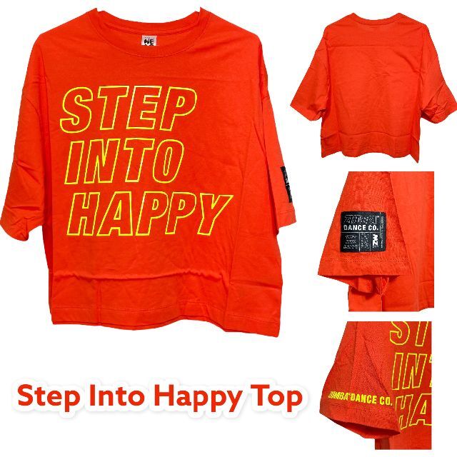 Zumba(ズンバ)のZumba ズンバ STEP INTO HAPPY TOP ハッピートップ XS スポーツ/アウトドアのスポーツ/アウトドア その他(ダンス/バレエ)の商品写真