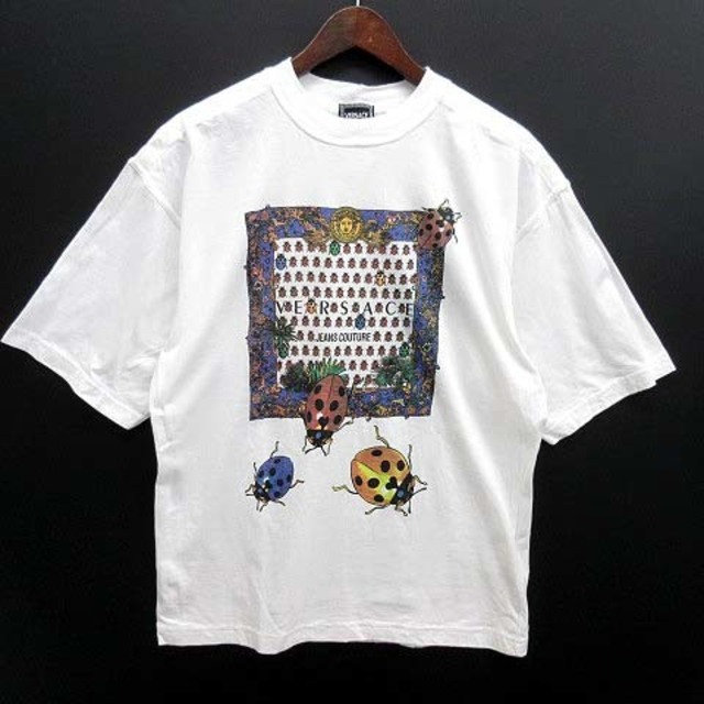 ヴェルサーチ てんとう虫 メデューサ Tシャツ 半袖 白 XS イタリア製