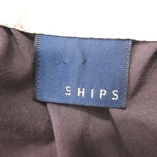 SHIPS(シップス)のシップス SHIPS ブラウス Uネック ノースリーブ 茶 ブラウン 青 ブルー レディースのトップス(シャツ/ブラウス(半袖/袖なし))の商品写真