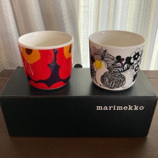 マリメッコ(marimekko)のマリメッコ ラテマグ 50周年ウニッコ赤 シイルトラプータルハ セット 新品(グラス/カップ)