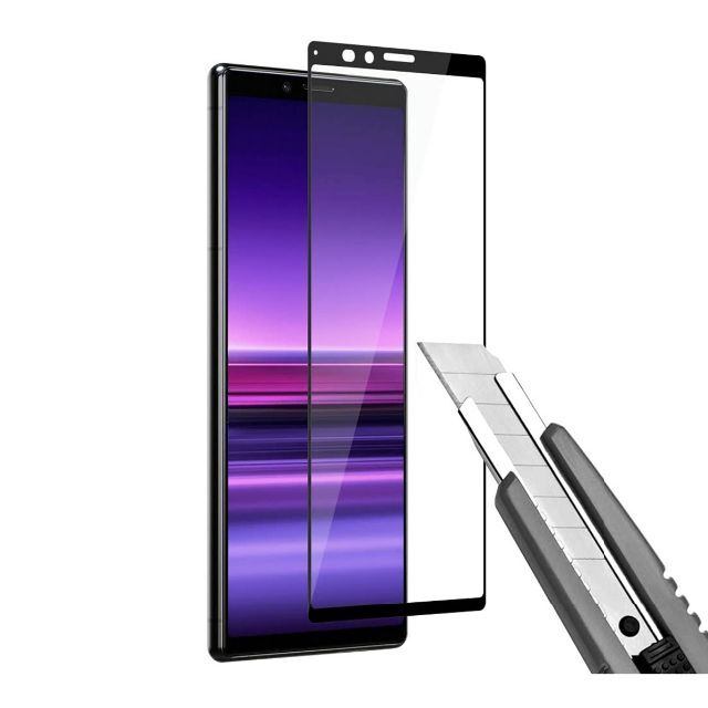 Xperia 1 SO-03L SOV40 802SO 枠黒 ガラス L060 スマホ/家電/カメラのスマホアクセサリー(保護フィルム)の商品写真