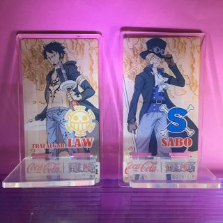 ワンピース(ONE PIECE)のONE PIECE アクリル スマホスタンド イオン限定 コカコーラ コラボ(ノベルティグッズ)